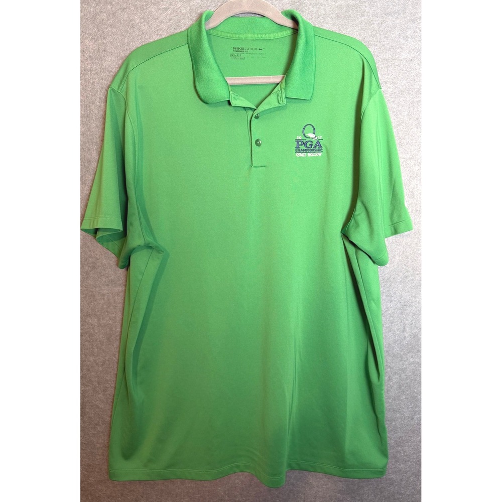 Nike Golf Polo XXL Green 2017 PGA Championship Quail Hollow‎ Dri-FIT Performance